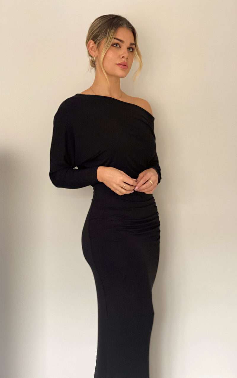 Sian Off Shoulder Floor length Dress