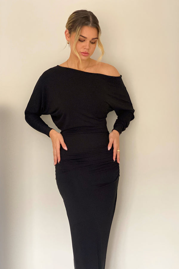 Sian Off Shoulder Floor length Dress
